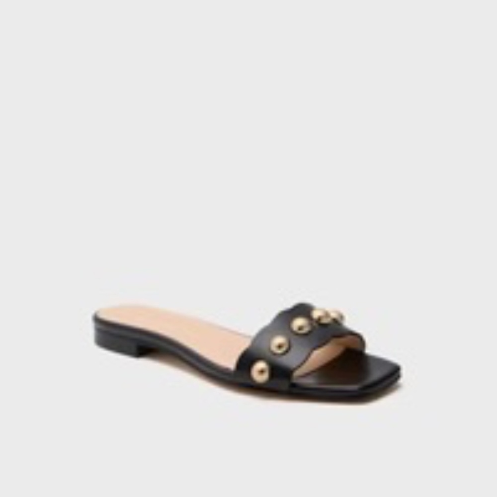 Tuckernuck black leather Brook studded sandals